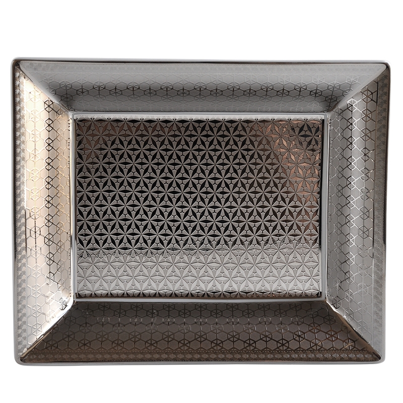 Bernardaud Limoges Divine Platinum Rectangular Dish