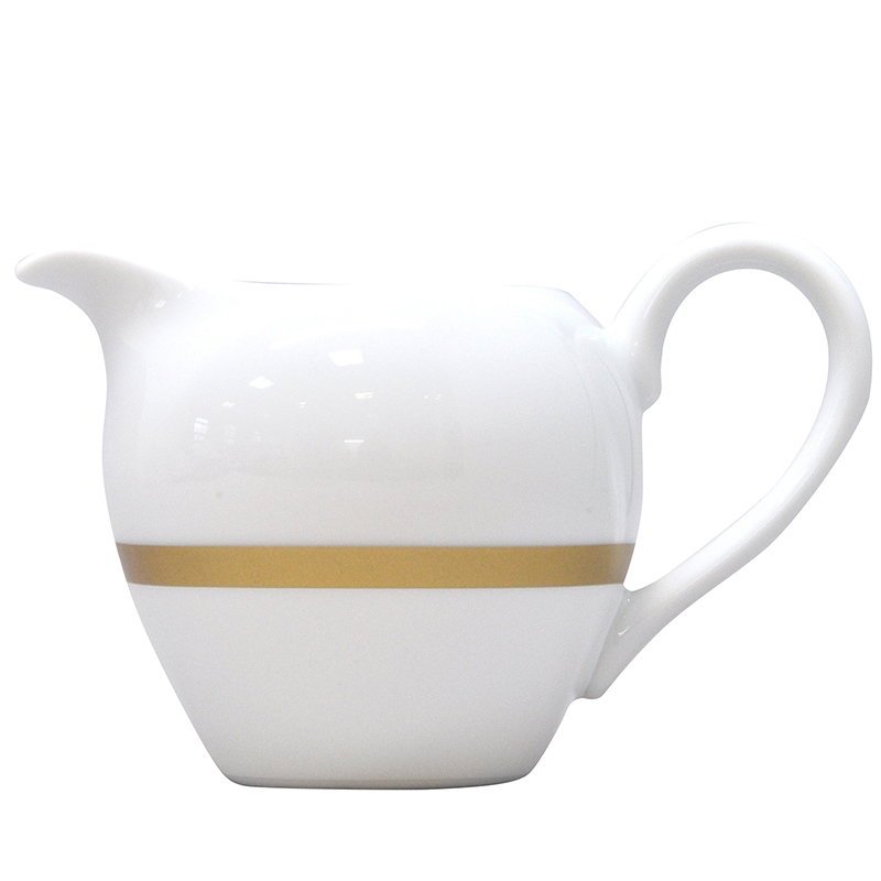 Bernardaud Limoges Cronos Gold Creamer Boule Shape