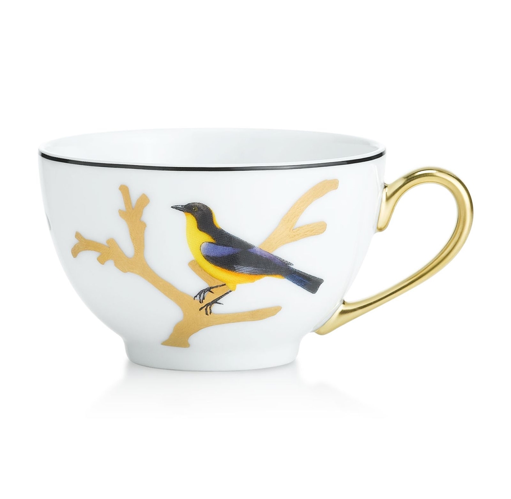 Bernardaud Aux Oiseaux Tea Cup and Saucer Set