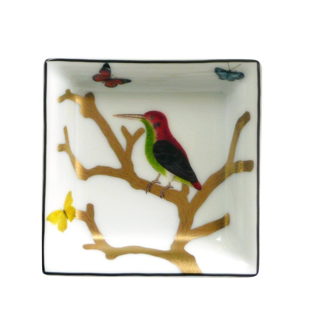 Bernardaud Aux Oiseaux Square Ashtray