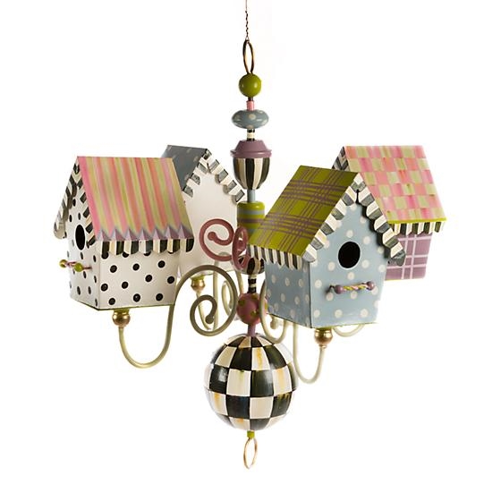 MacKenzie-Childs Birdhouse Iron Chandelier