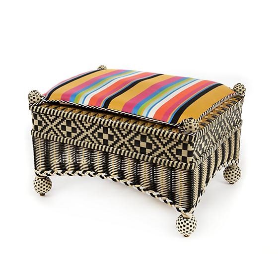 MacKenzie-Childs Courtyard Outdoor Ottoman - Bathing Hut