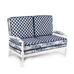 Mackenzie-Childs Indigo Villa Outdoor Loveseat