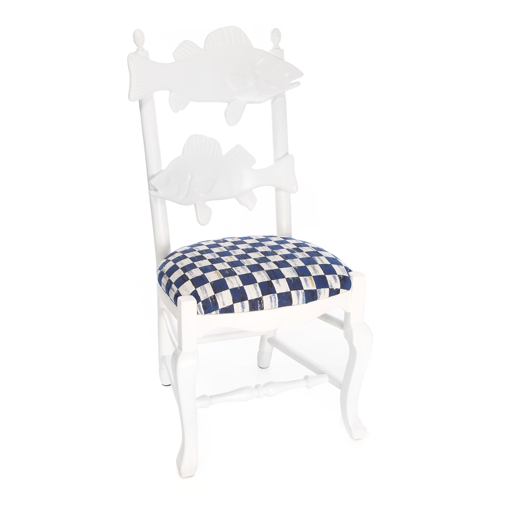 Mackenzie-Childs Outdoor Fish Chair - Royal Check