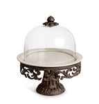 The GG Collection Cake Pedestal w/Glass Dome