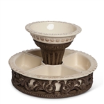 The GG Collection Metal Pedestal w/ 5 Piece Crudite Set