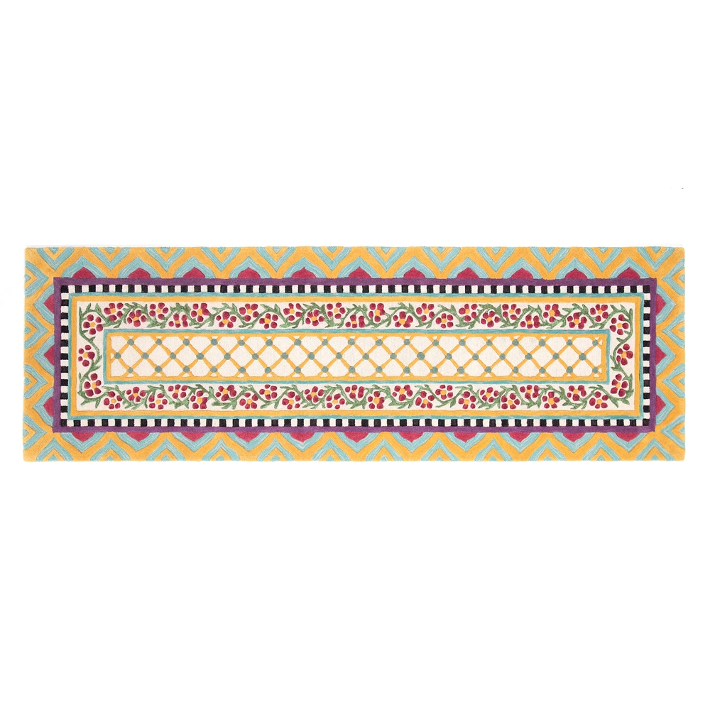 Mackenzie-Childs Hitchcock Field Rug - 2'6" x 8' runner