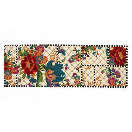 Mackenzie-Childs Flower Market Trellis Rug - 2'8' x 8' runner