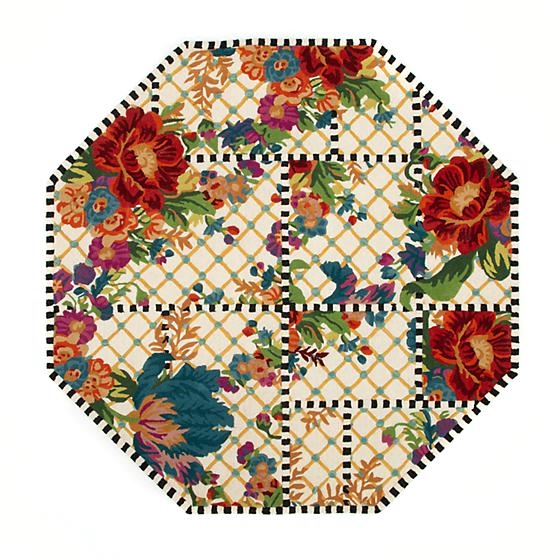 Mackenzie-Childs Flower Market Trellis Rug - 6' octagon