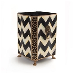 MacKenzie-Childs Zig Zag Waste Bin