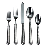 Ricci Argentieri Leopardo Stainless 5-Piece Flatware Service for One