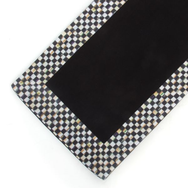 MacKenzie-Childs Courtly Check Table Runner - Black