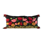 Mackenzie-Childs Poppy Lumbar Pillow - Black