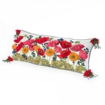 MacKenzie-Childs Red Poppy Lumbar Pillow