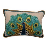 Mackenzie-Childs Peacock Lumbar Pillow