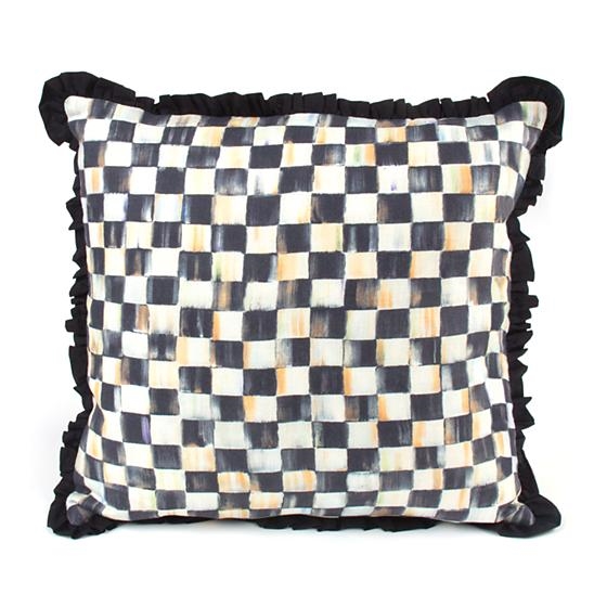 MacKenzie-Childs Courtly Check Ruffled Square Pillow