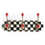 MacKenzie-Childs Courtly Check Triple Enamel Hook