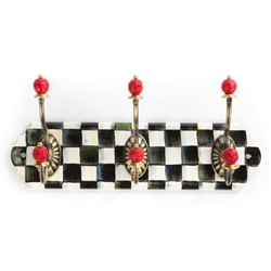 MacKenzie-Childs Courtly Check Triple Enamel Hook