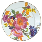 MacKenzie-Childs Flower Market Enamel Charger/Plate White