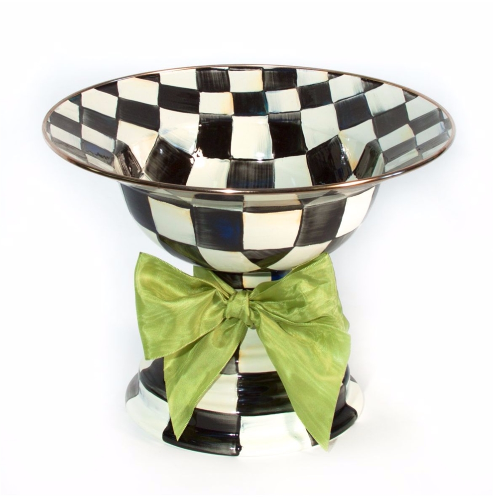 MacKenzie-Childs Courtly Check Compote Large