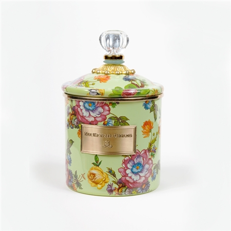 MacKenzie-Childs Flower Market Small Canister Green