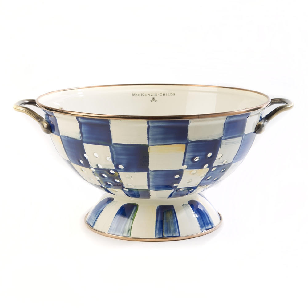 Mackenzie-Childs Royal Check Colander - Large