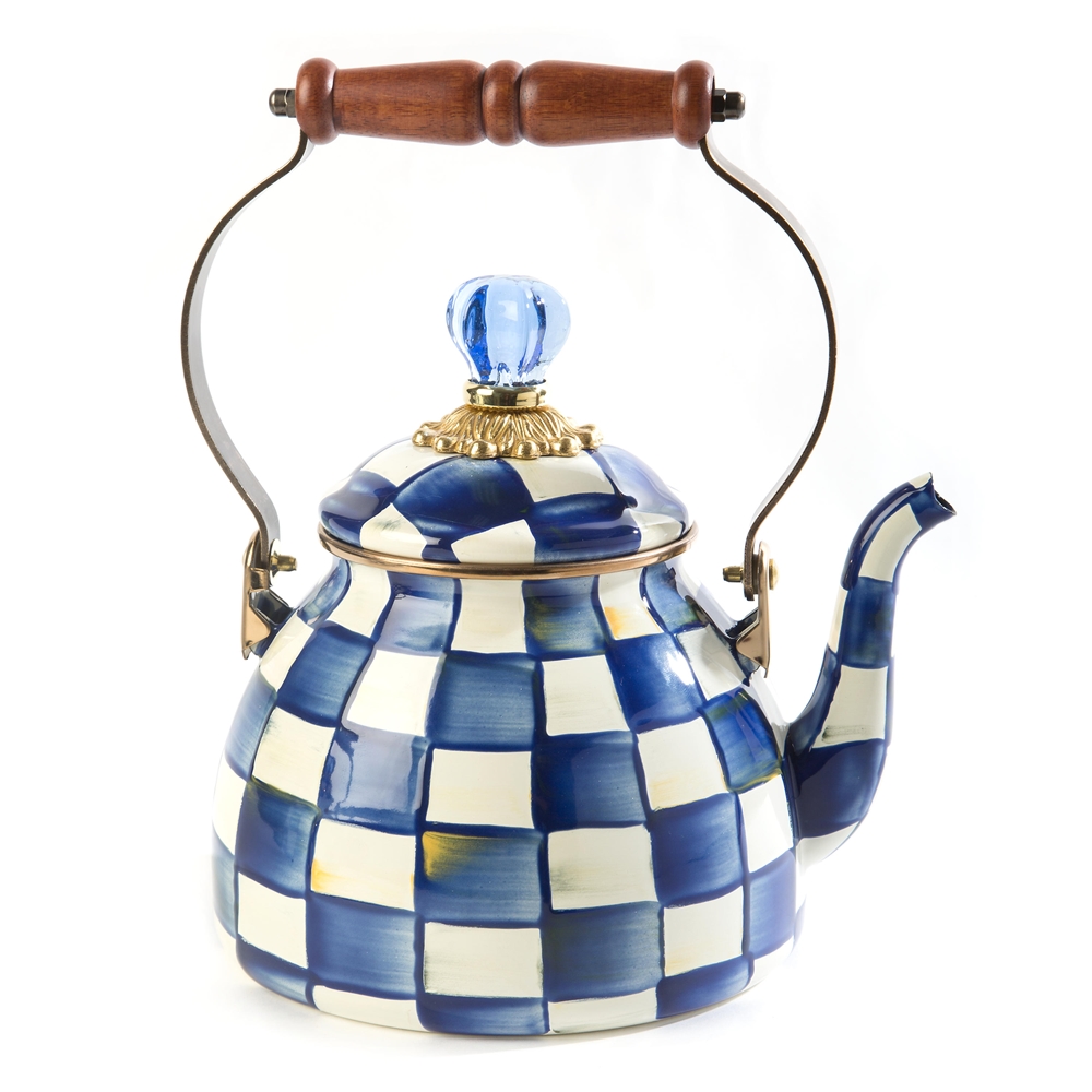 Mackenzie-Childs Royal Check Tea Kettle - 2 quart