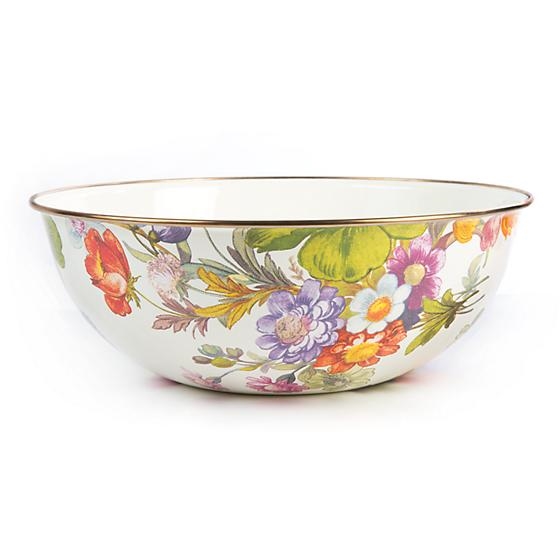 Mackenzie-Childs Flower Market Everyday Bowl Extra Large - White