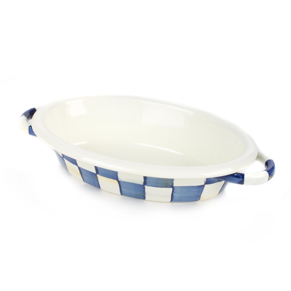 Mackenzie-Childs Royal Check Oval Gratin - Small