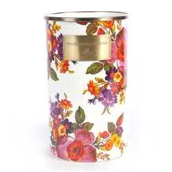 MacKenzie-Childs White Flower Market Utensil Holder