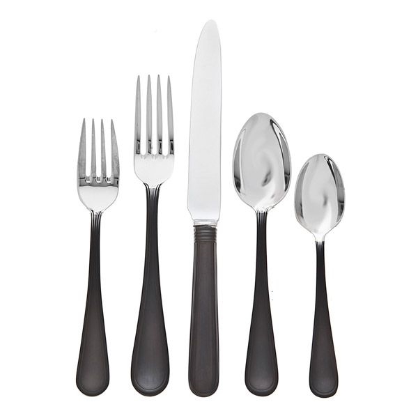 Ricci Argentieri Ascot 20pc. Flatware Service for 4 Black