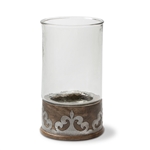 The GG Collection 16.5"H Wood Metal Candleholder