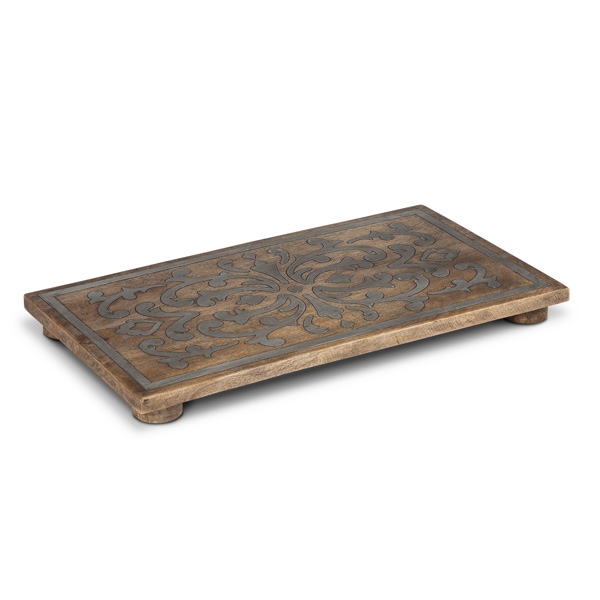 The GG Collection Wood And Metal Trivet