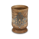 The GG Collection Wood And Metal Utensil Holder