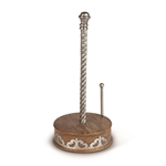 The GG Collection Wood/Metal Paper Towel Holder