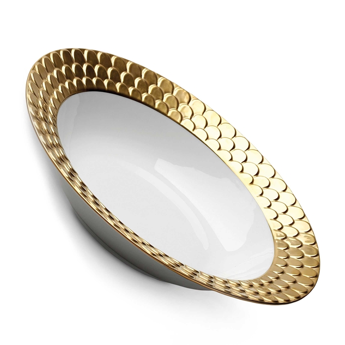 L'Objet Aegean 24kt Gold 14" Serving Bowl