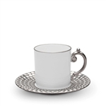 L'objet Aegean Platinum Espresso Cup and Saucer