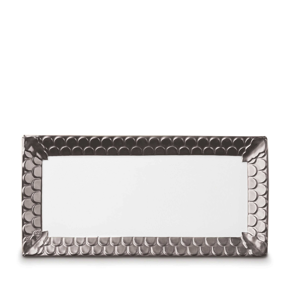 L'objet Aegean Platinum Rectangular Platter