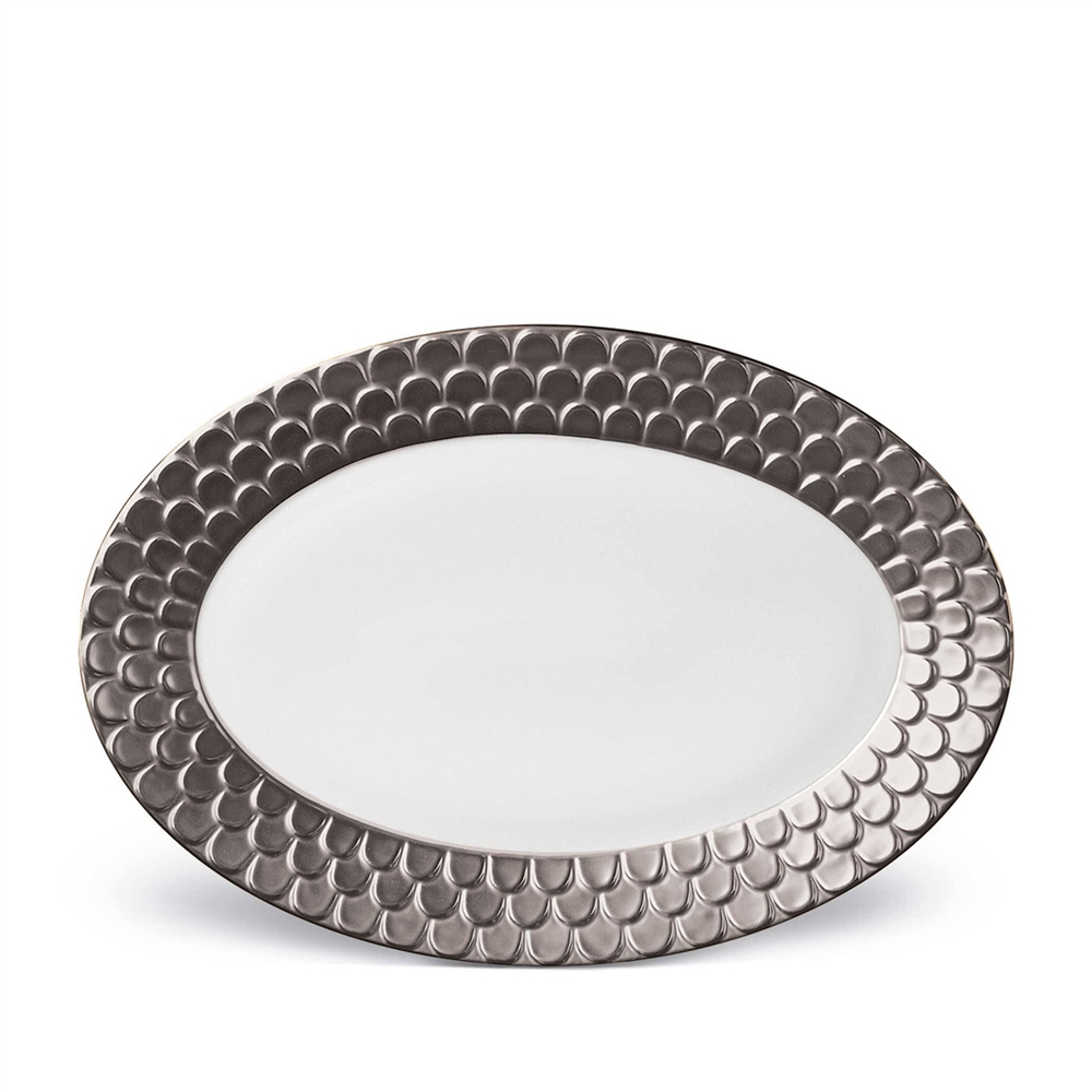 L'objet Aegean Platinum Oval Platter