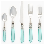 Vietri Aladdin Aqua Antique Five-Piece Place Setting