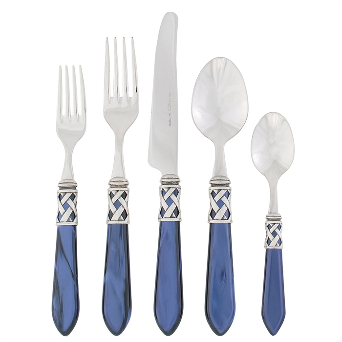 Vietri Aladdin Blue Antique Five-Piece Place Setting