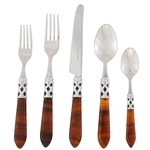 Vietri Aladdin Tortoiseshell Brilliant Five-Piece Place Setting