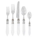 Vietri Aladdin White Antique Five-Piece Place Setting