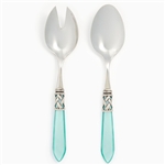 Vietri Aladdin Aqua Antique Salad Server Set