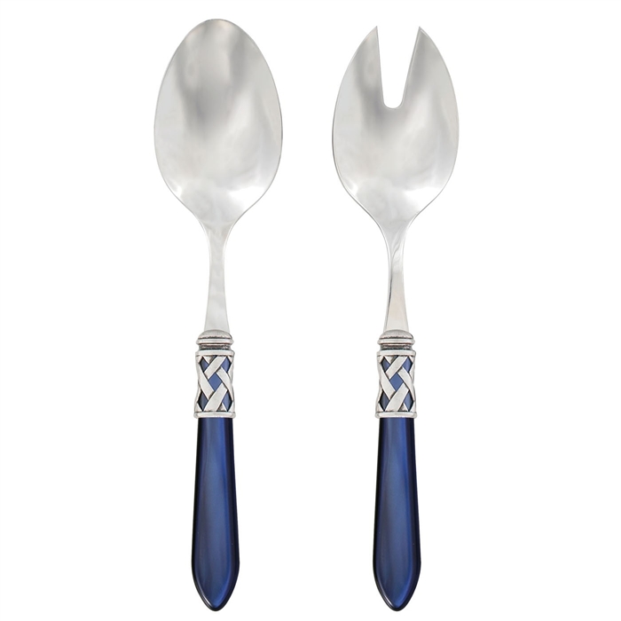 Vietri Aladdin Blue Antique Salad Server Set