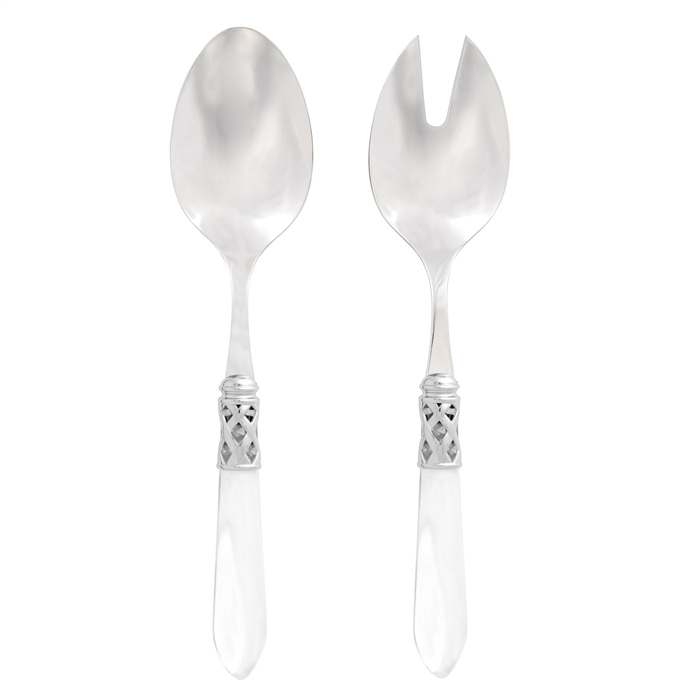 Vietri Aladdin Clear Brilliant Salad Server Set