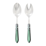 Vietri Aladdin Brilliant Green Salad Server Set - ALD-9804G-B