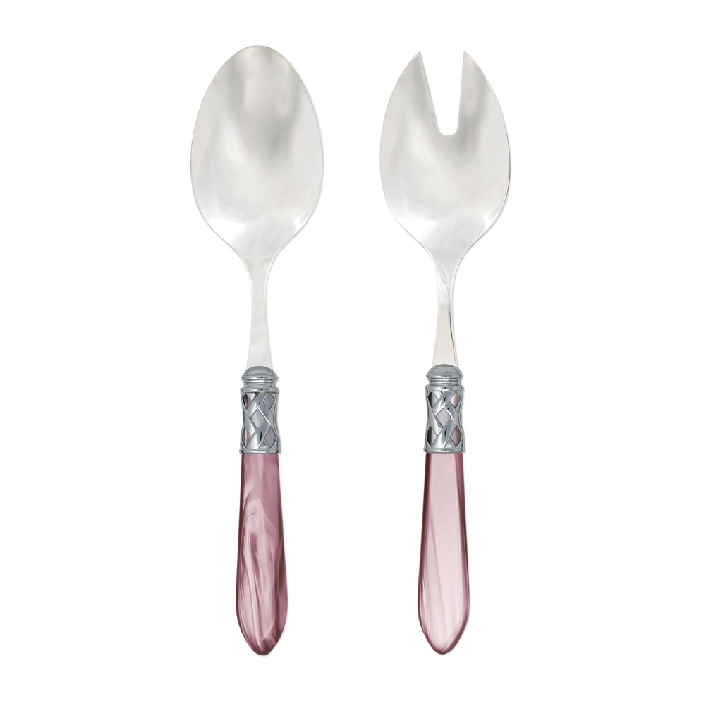 Vietri Aladdin Brilliant Lilac Salad Server Set - ALD-9804L-B