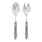 Vietri Aladdin Antique Light Gray Salad Server Set - ALD-9804LG