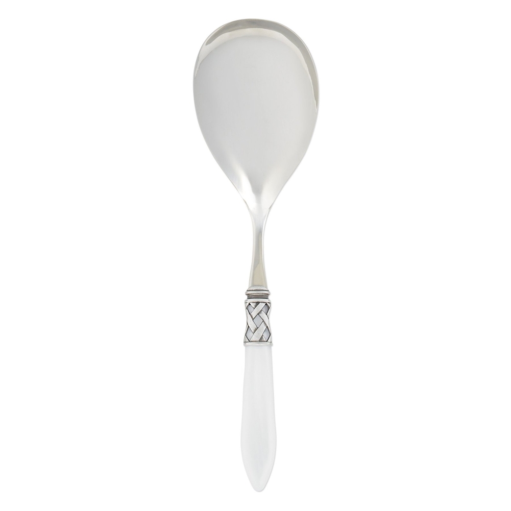 Vietri Aladdin Antique White Serving Spoon - ALD-9806W